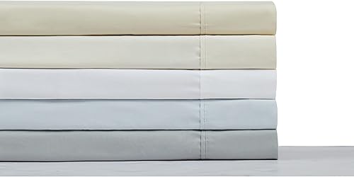 Miniatura 5 de Charisma Percale Cotton 400 Thread Count, Standard Pillowcase, Grey
