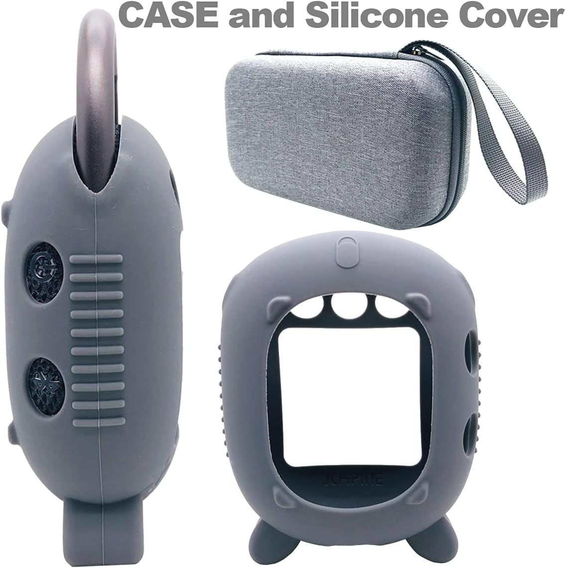 JCHPINE Hard Carrying Case and Silicone Cover for JBL Clip 4 Portable Bluetooth Speaker, Protective Travel Case Storage for JBL Clip 4 Speaker Accessories (Grey) - Image 2