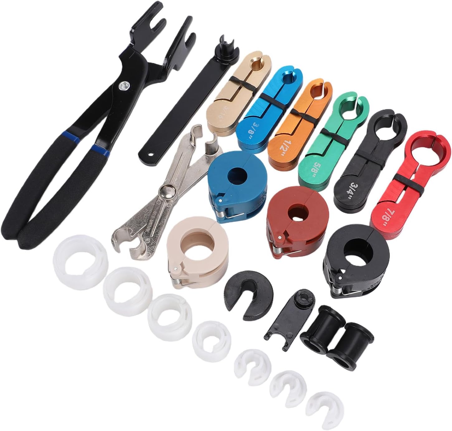 AMONIDA Fuel Line Disconnect Tool Set Efficient Quick Disconnect Kit Fit for Ford Fit for Ranger Explorer 4.0L V6, Heavy Duty Fuel Line Remover Kit for Automotive Maintenance