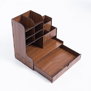 Notpa 10 G zl   ekmeceli Masa st  Organizer Kalemlik Montaji Yapilmi  Ceviz,Ceviz 20 X
