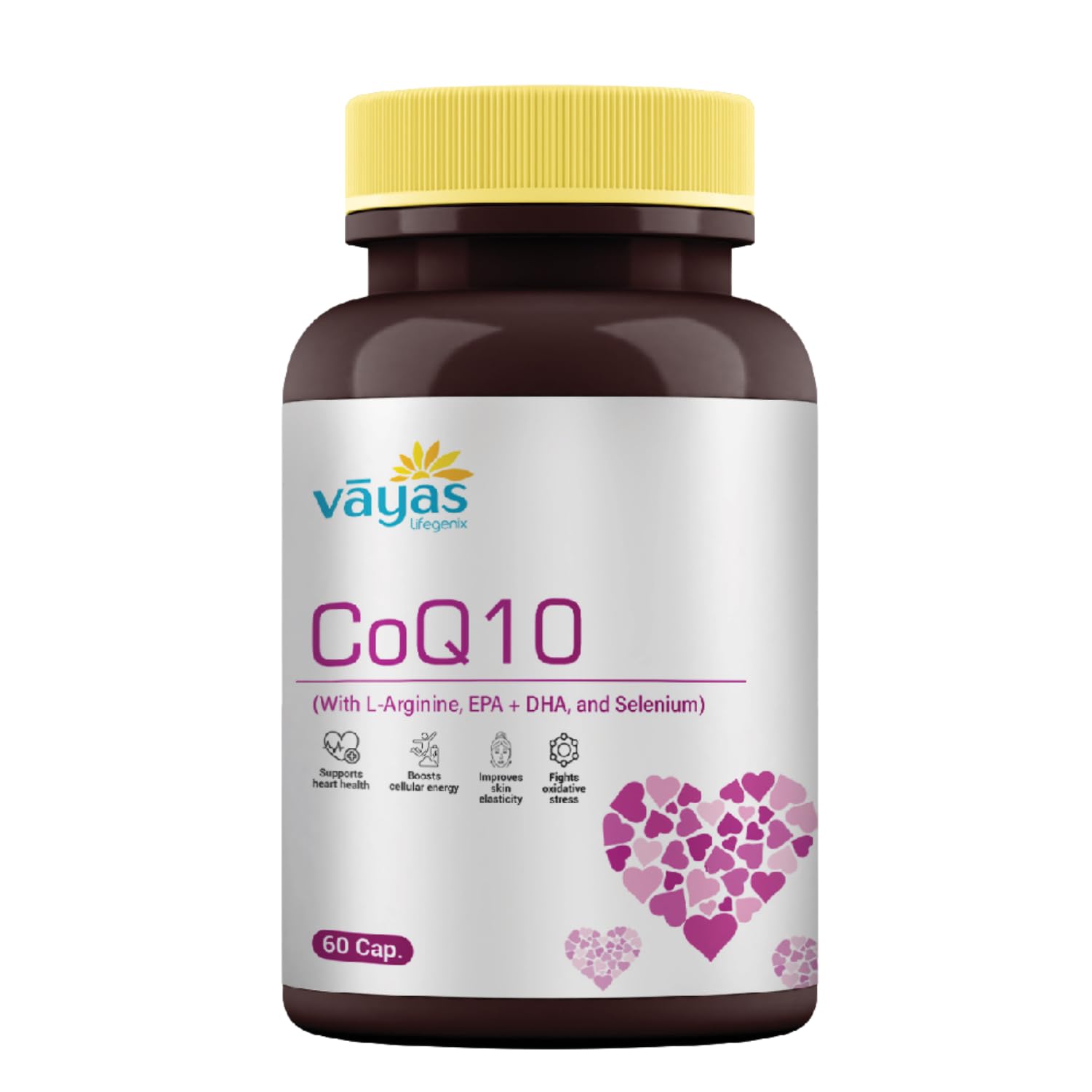 Vayas CoQ10 – 100mg - with L-Arginine, Selenium & Omega-3 – 60 Softgels – Supports Heart Health, Energy Production & Cognitive Function | Pack of 1-image-15