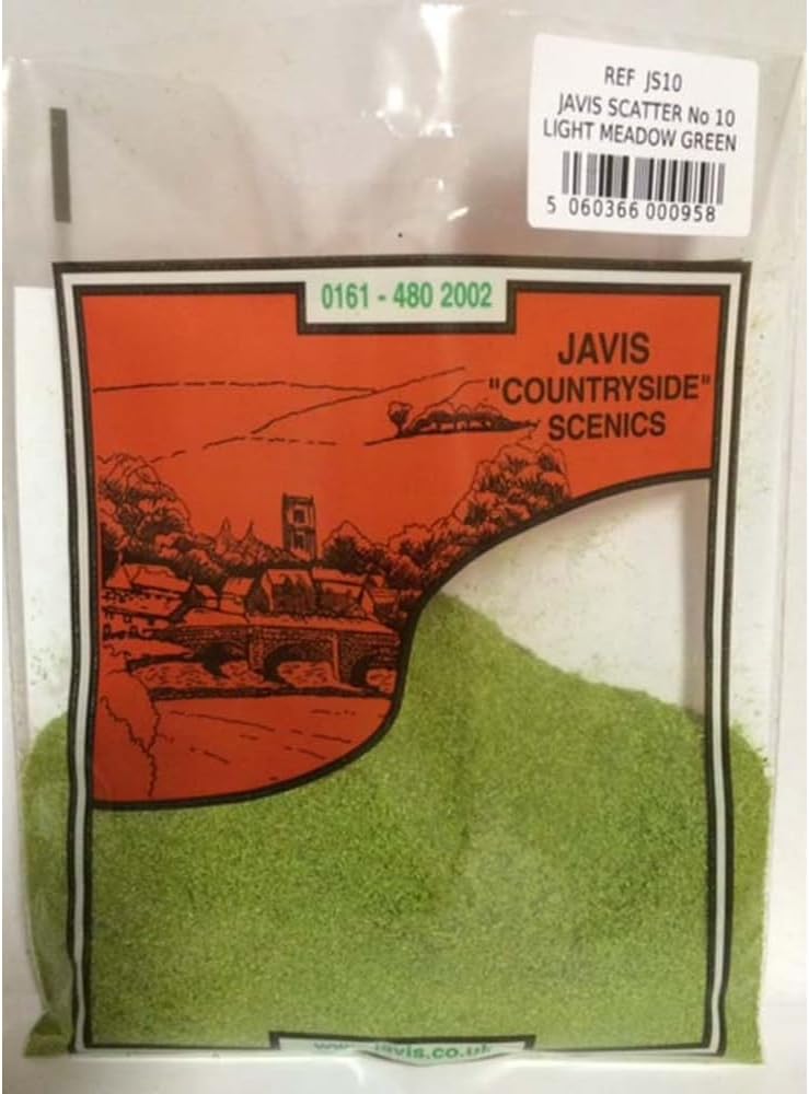 Scenic Scatter , Model Railway / Wargaming, Light Meadow Green, Javis