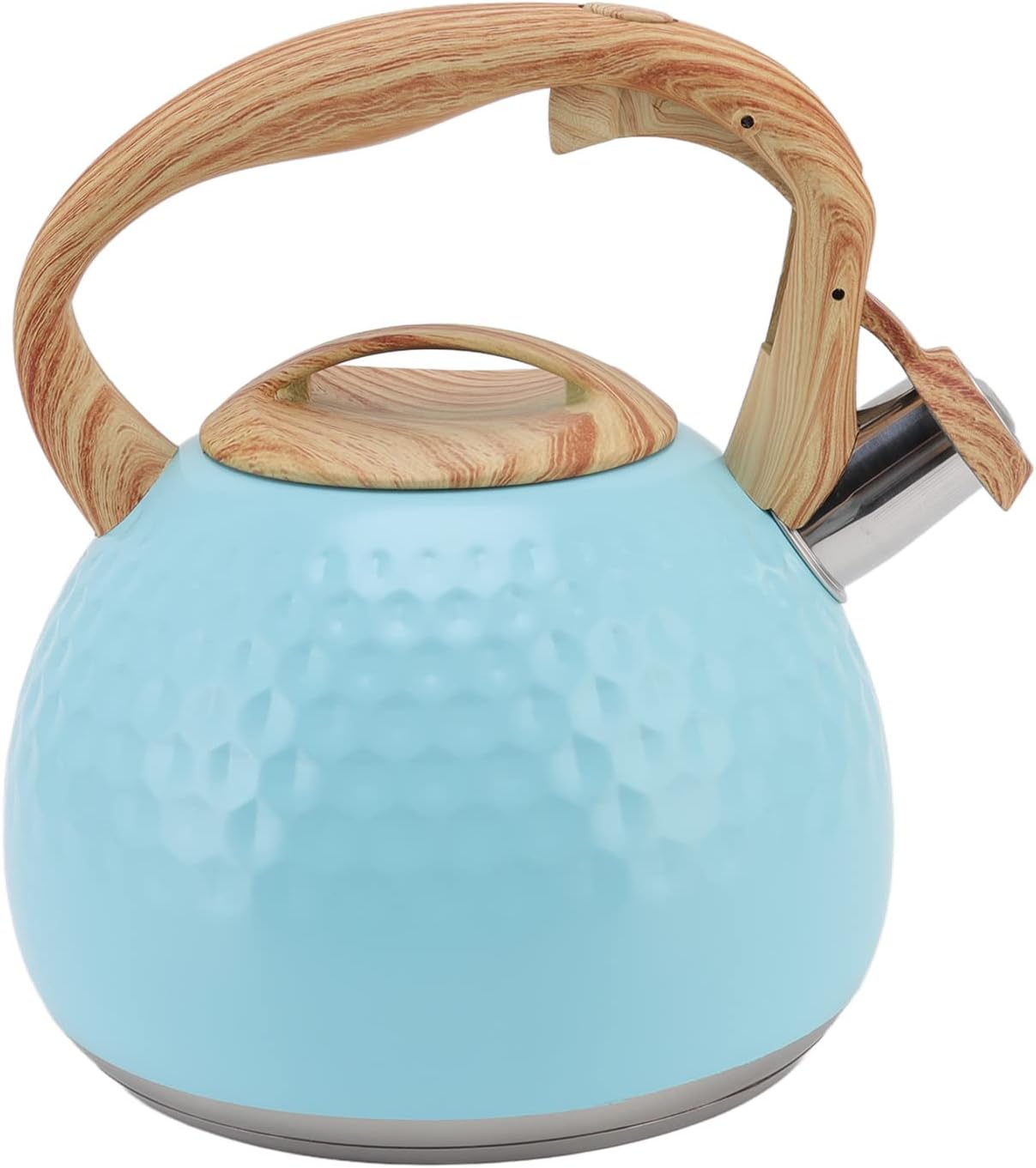 Tea Kettle Stovetop,3L Whistling Tea Kettle for Stove Top,Stainless Steel Tea Kettle Whistling Kettles Stovetop,Tea Pot for Stove,with Ergonomic Handle,For Electric Stove, Gas Stove,7.87x8.98in(Blue)