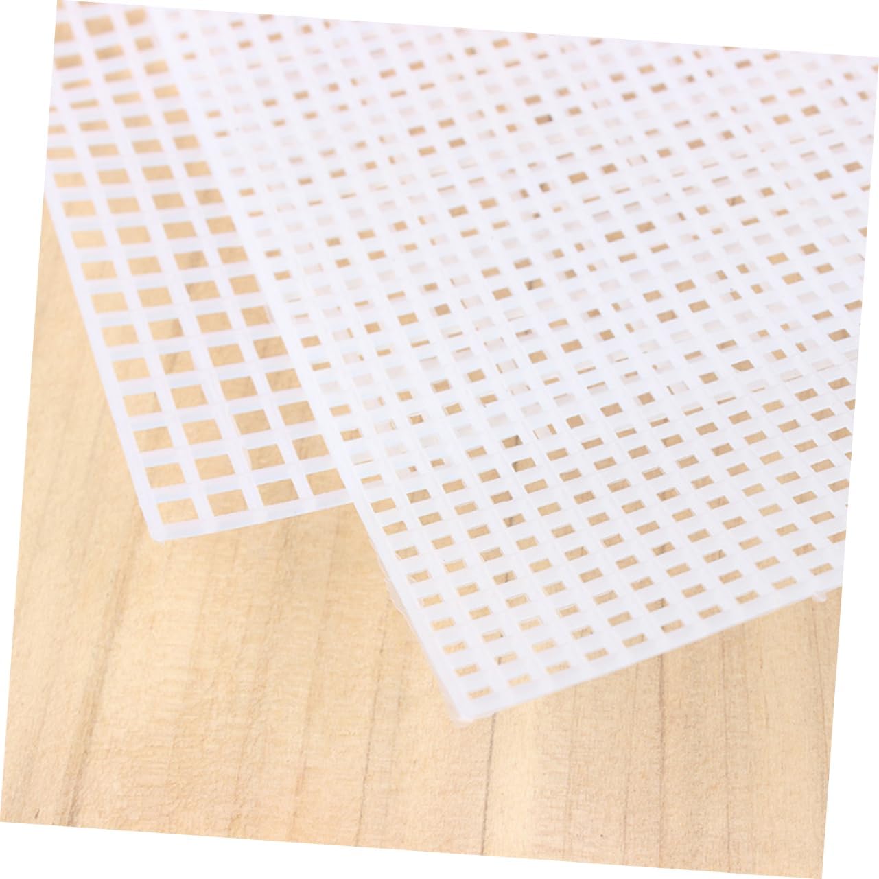 SHINEOFI 60pcs Square Plastic Canvas Sheets for Cross- and Embroidery Crafting Easy to Cut for Yarn Projects and White Color