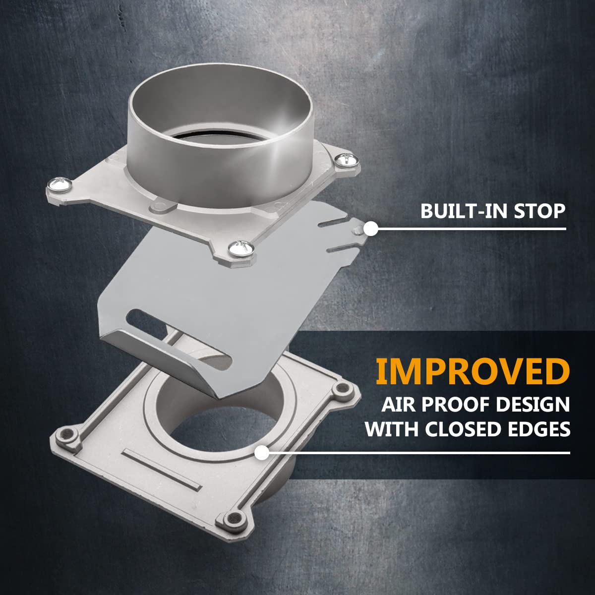 POWERTEC Blast Gate - 4 Inch Dust Collection -6