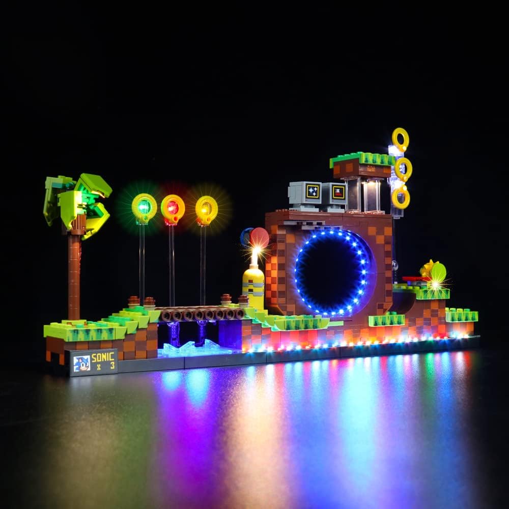 LED Lighting Kit for Lego 21331 Sonic The Hedgehog Green Hill Zone - Lights Only - Decoration LED Light Kit Compatible with Lego without Building Block Model (Style 2)