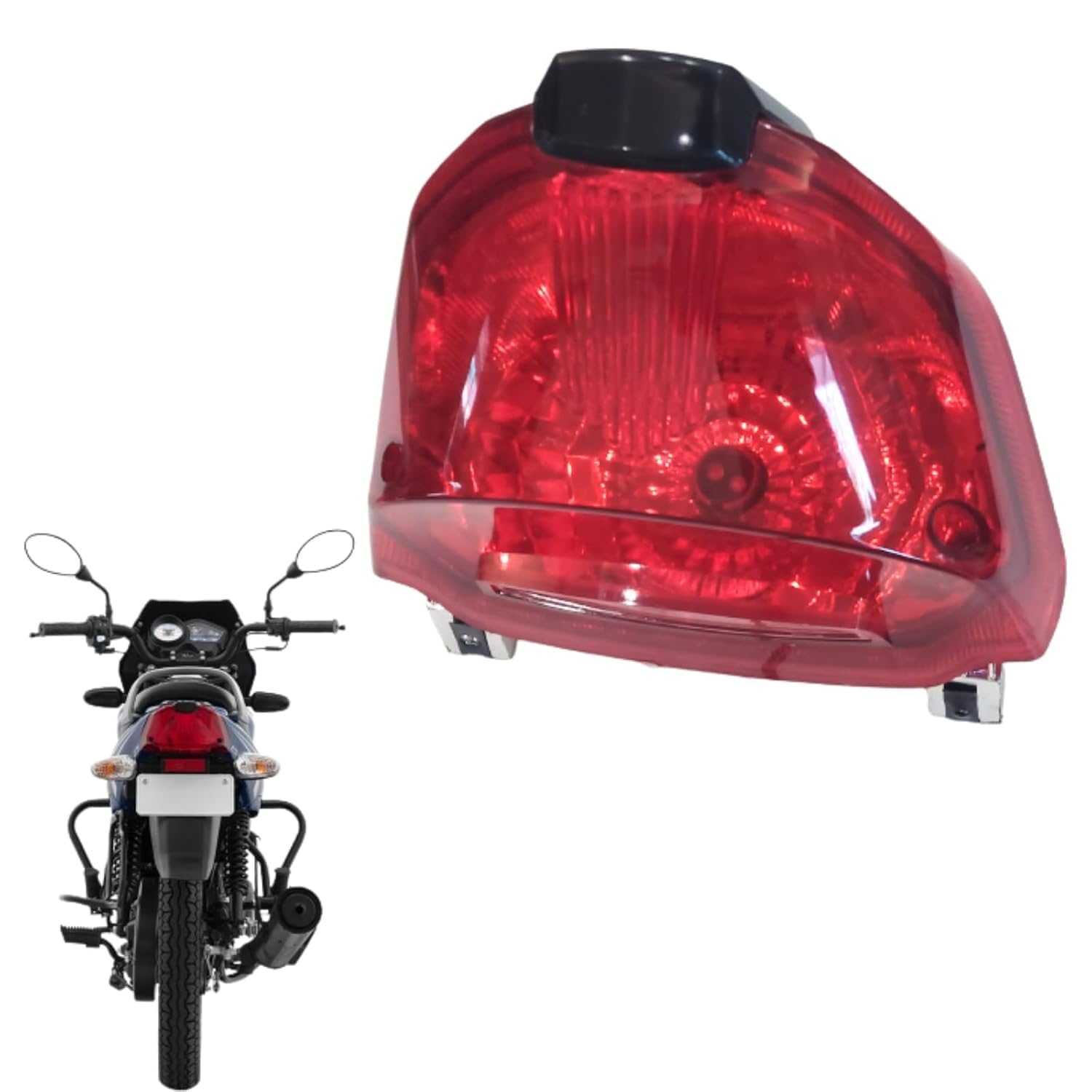 VTRUST Tail Light fit for Compatible for TVS Star Sports New Model |Halogen Brake Light for Bike (Red) |OEM Performance| Corrosion Resistance and Supreme Finish