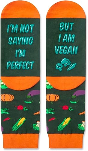 Miniatura 4 de HAPPYPOP Divertidas ideas de regalos veganos, regalos veganos para mujeres, regalos para veganos, regalos vegetarianos, calcetines veganos,