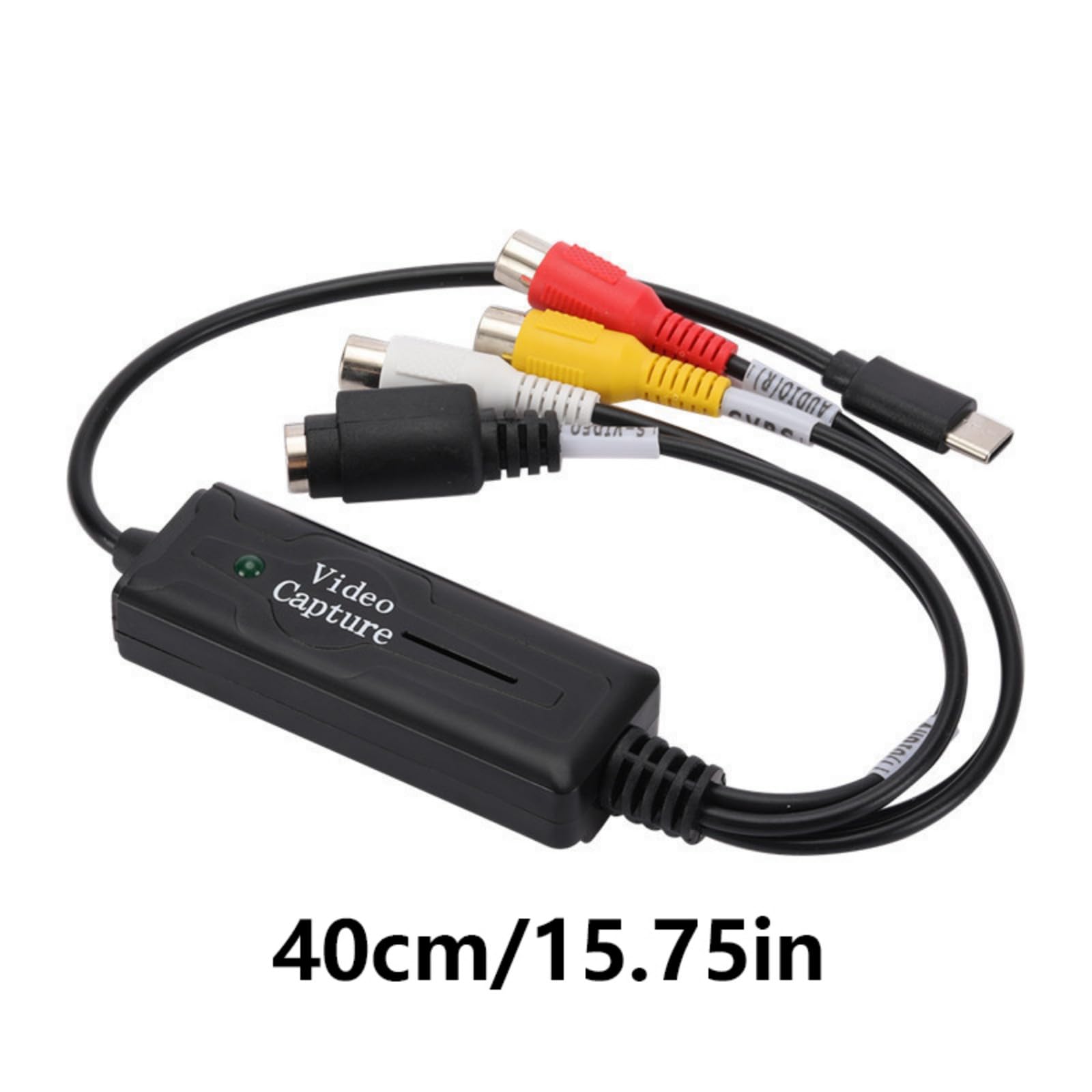 Adaptador de cable S Video a USB C, convertidor de tarjeta de captura de video, cable de PC para dispositivos de captura NTSC