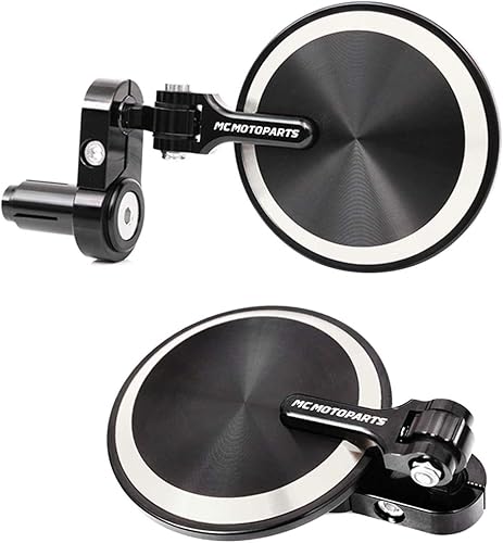 Vista 7 de MC Motoparts Espejos de barra CNC Red Reborn compatibles con Z650 Z1000 Z900 Z900rs Z300 Ninja 400 2019 ER6F Z800 Rojo