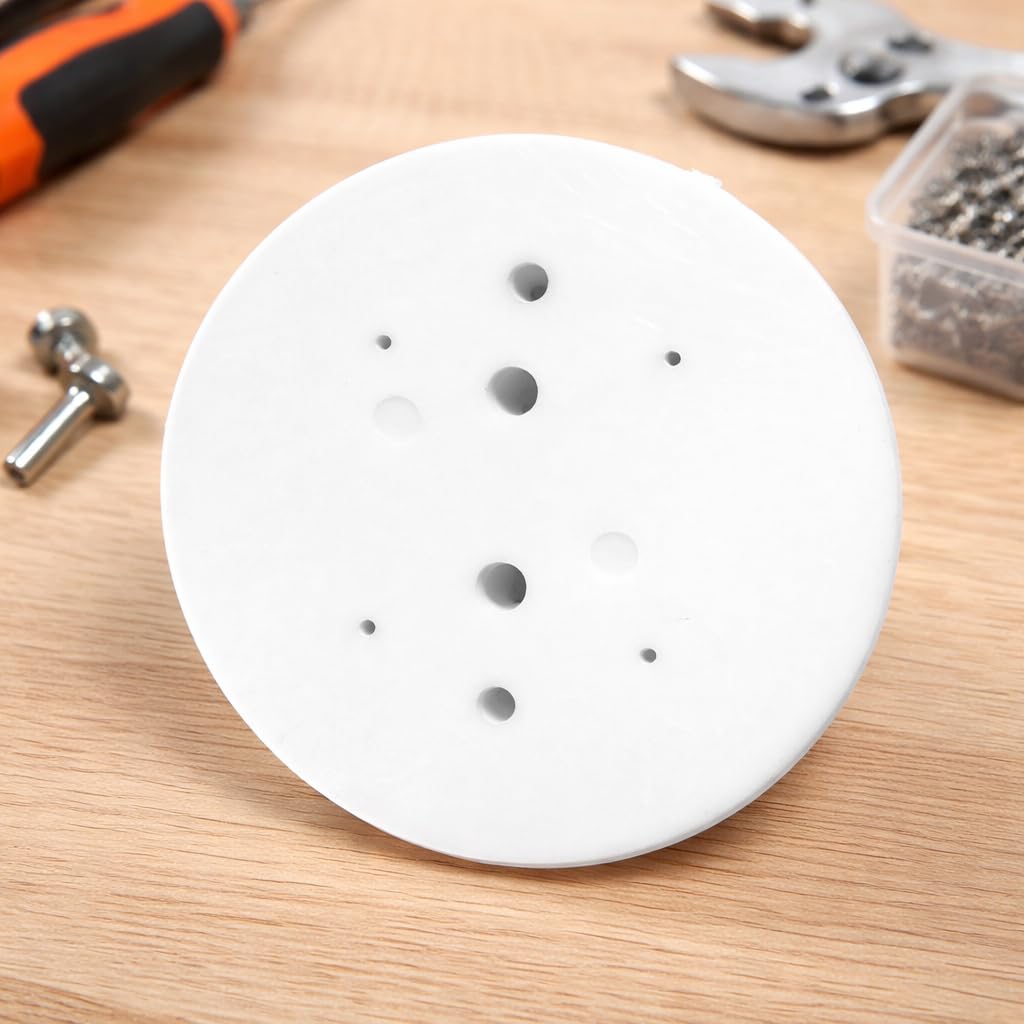 8.7 CM Round Ceiling Mounting Plate | White ABS Base, Ceiling Light & Fan | Pack of 10