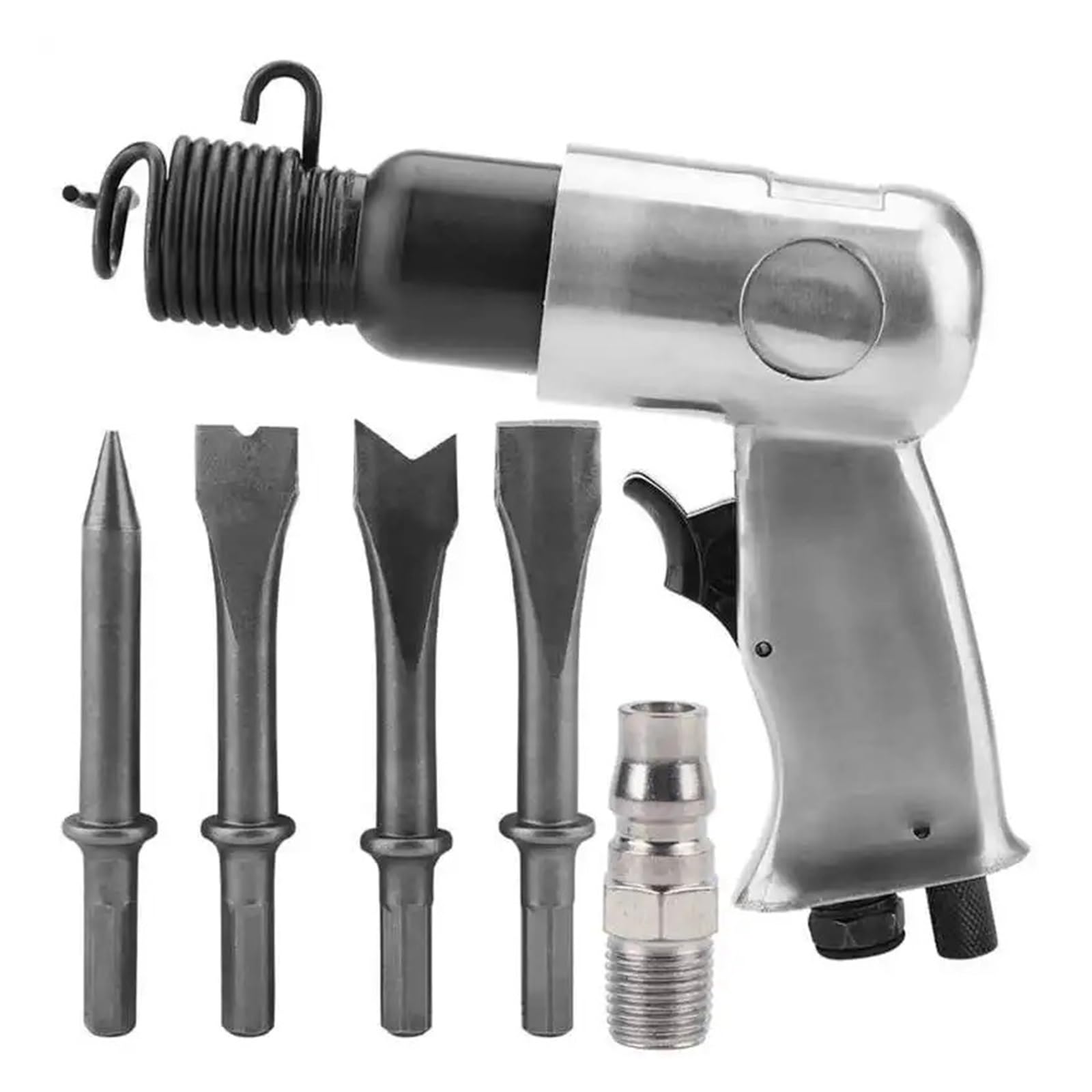Air Hammer Kit, Industrial Hammer Powerful Handle Straight Type Chisel Pneumatic Shovel Tool