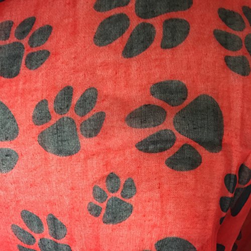 Gypsy Jewels Paw Print School Spirit Lightweight Thin Poly Infinity Scarf - Assorted Colors3