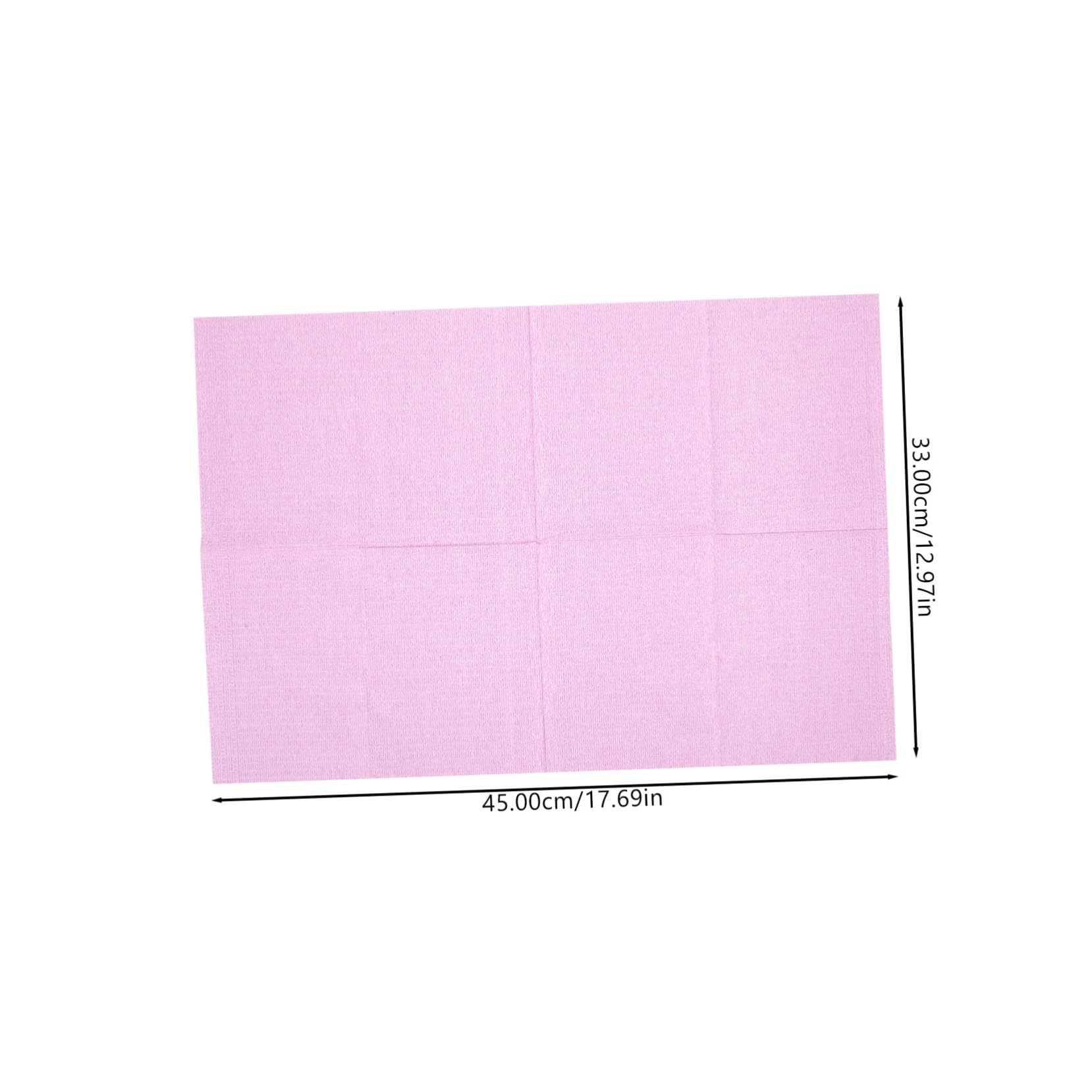 125 feuilles Bavoirs Dentaires Jetables Non-tissé Couleur Violette Pratiques et Sûrs pour Cabinets Dentaires et Soins Hygiène