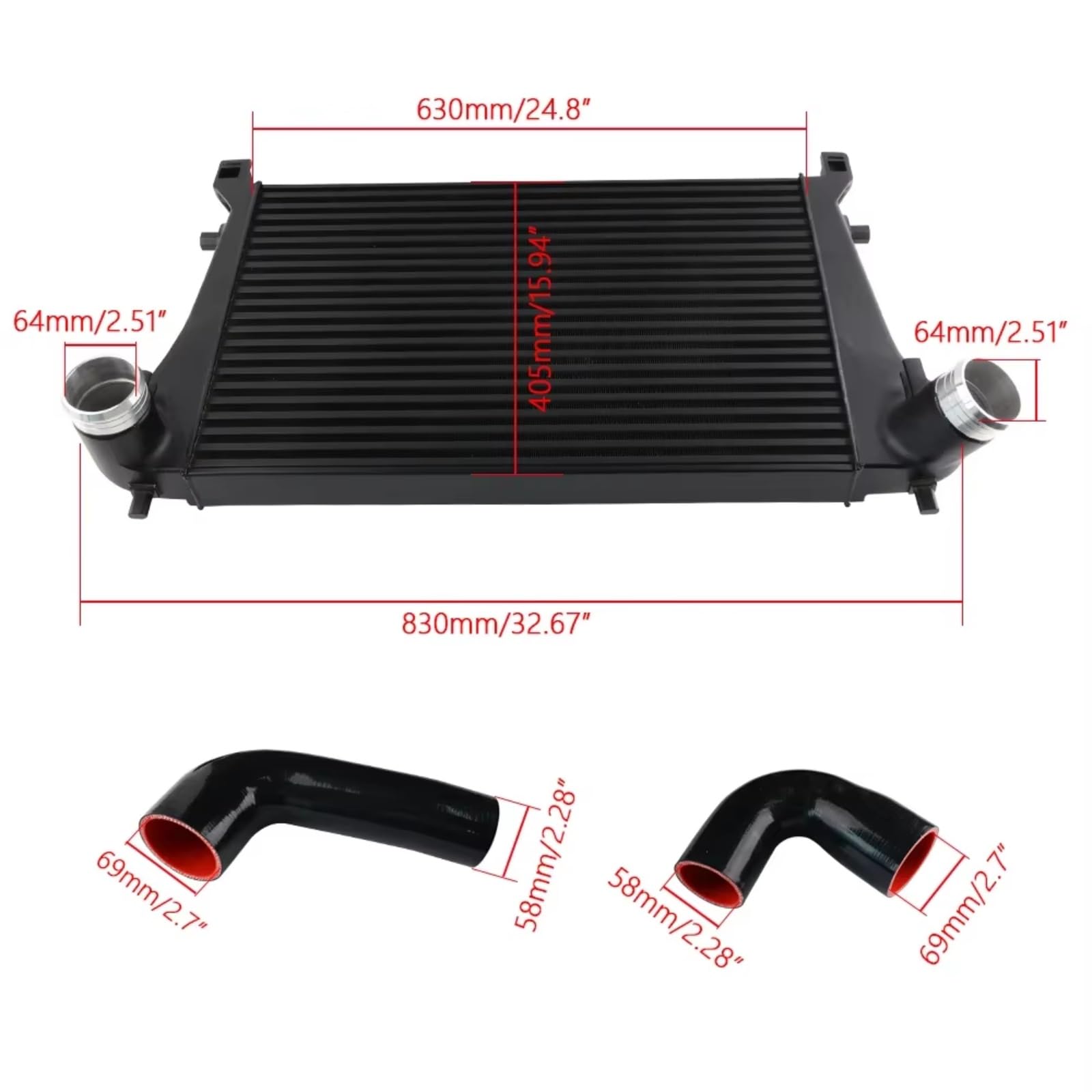Admisión Tubo Para VW Para Golf 7 Para GTI 2,0 T Para TSI 03CSJ029ABK Kit Intercooler Mejorado Tubo Y Aleta Con Tubería Tubo De Admisión De Aire