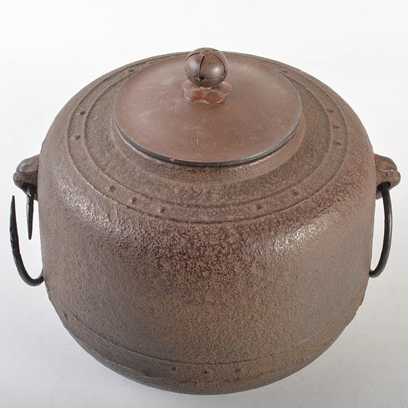 Amazon.co.jp: 茶道具 釜師 畠春斎作 岩肌 真形釜 共布 共箱 M R6815F