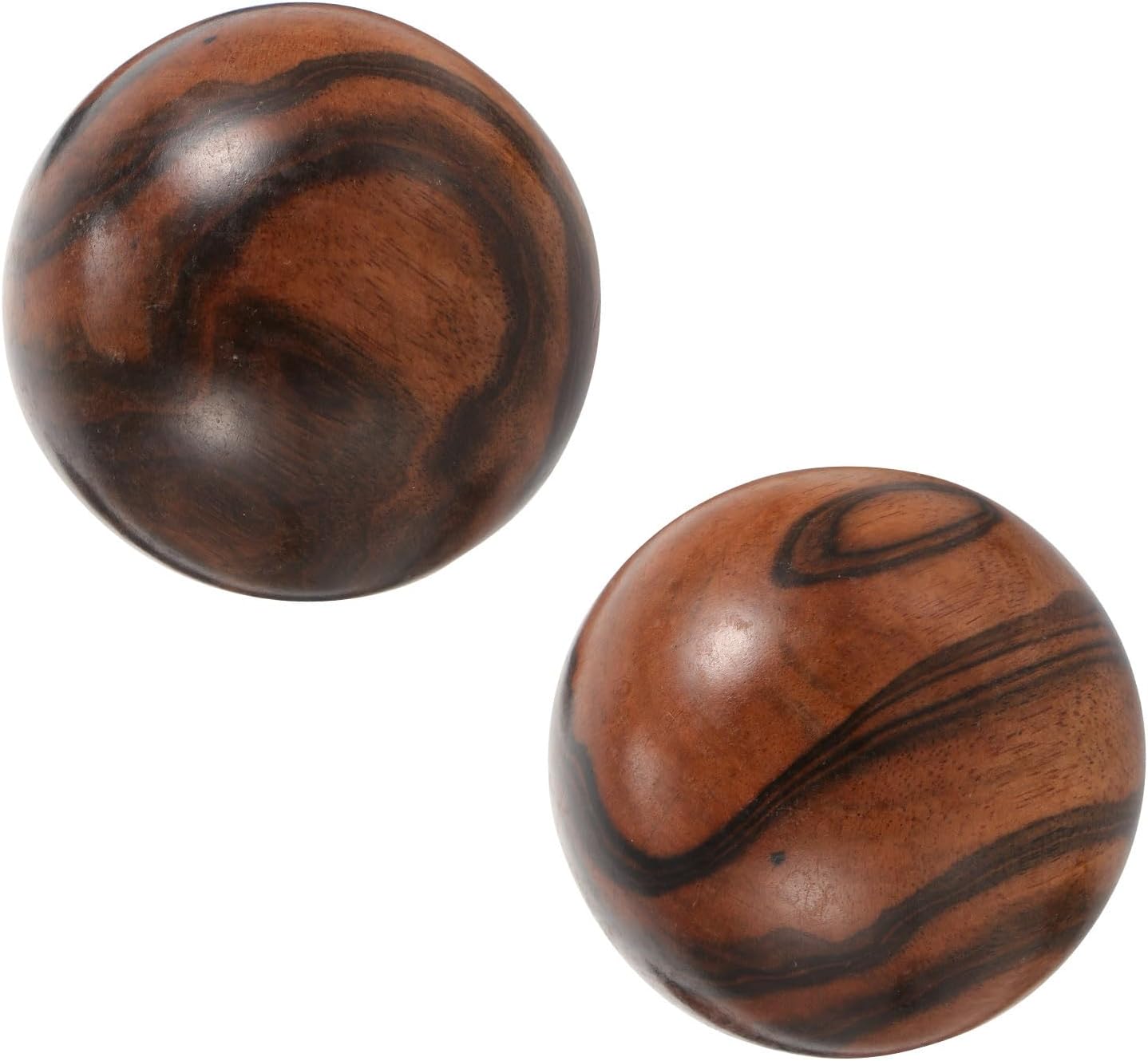 Wooden Handheld Massage Balls 2pcs Set Muscle Massage Ball Acupressure Hand Exercise for Stress Relief and Hand Therapy at Home Style