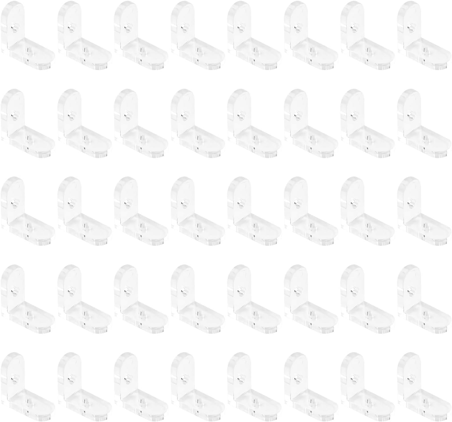INCREWAY L Brackets Transparent 40Pcs Clear Acrylic Corner Bracket 90 Degree Support Shelf Corner Brace Right Angle Bracket