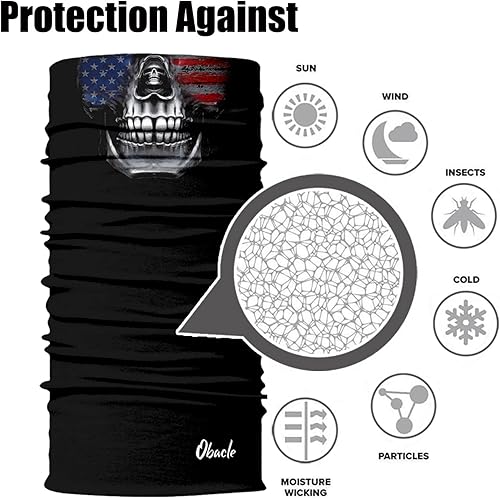 Miniatura 99 de Obacle - Media máscara de calavera, para protección contra el viento, el sol, sin costuras, 3D, para hombres, mujeres, duradera, delgada, Hombres