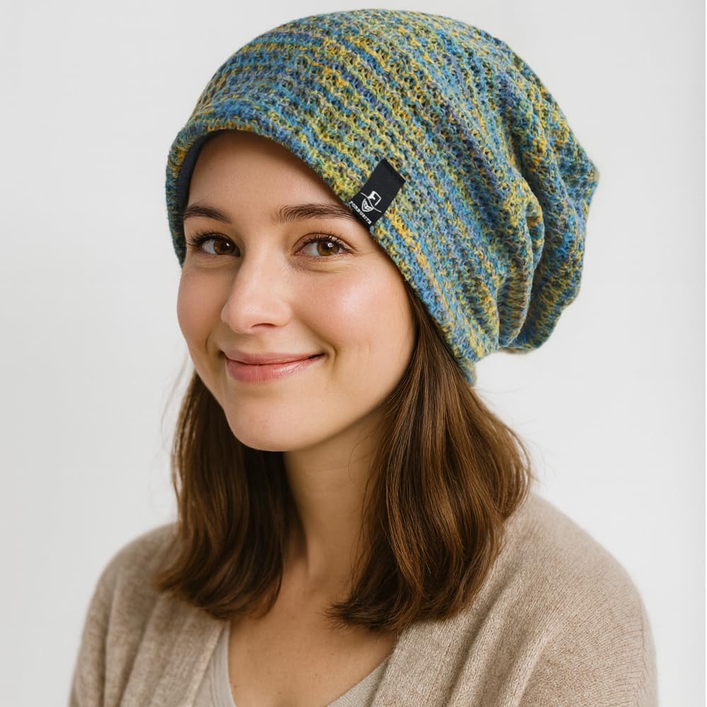 Slouchy Knit Beanie Hat for Men Women Winter Baggy Soft Casual Cap - Image 2