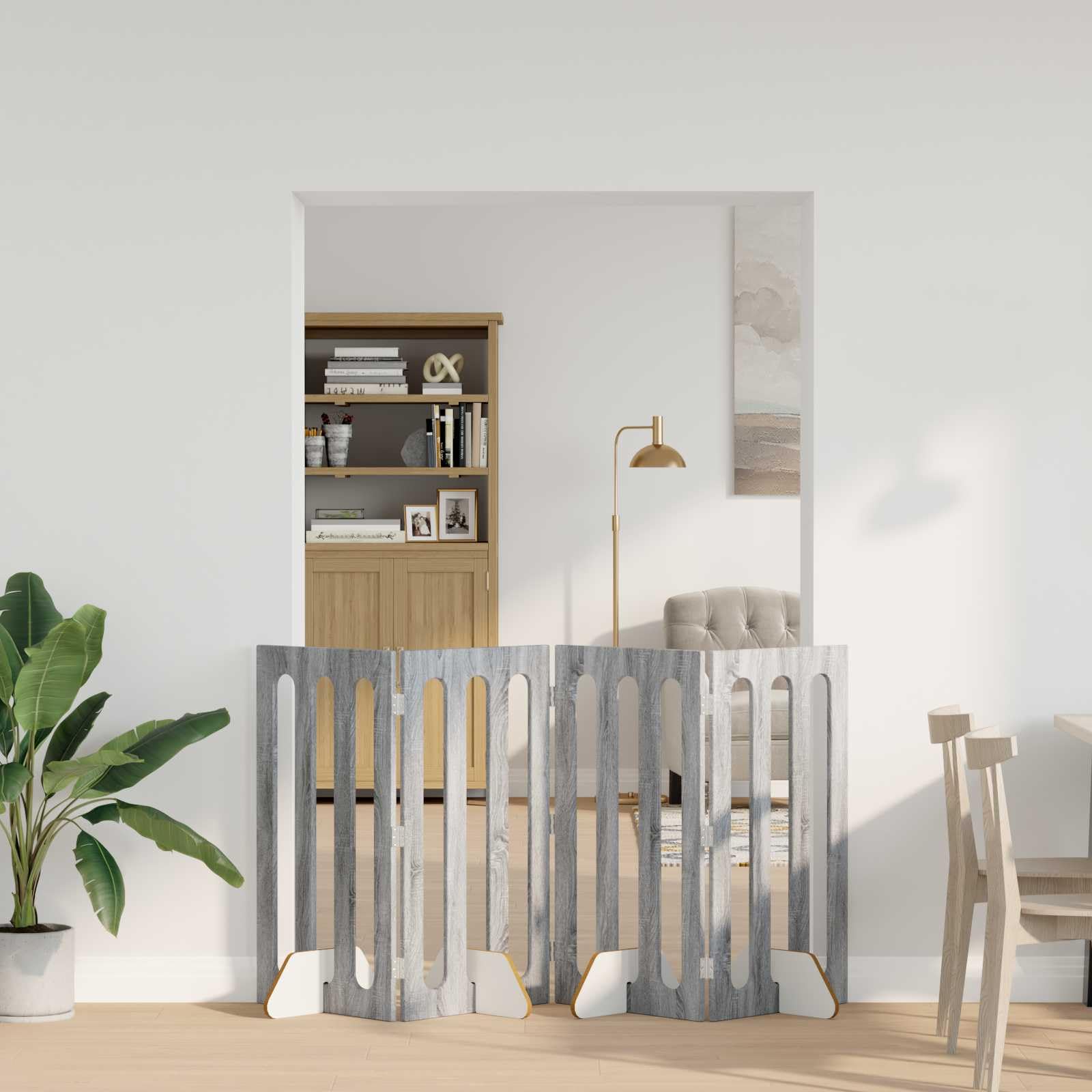 Enclos intérieur pliable pour délimiter l'espace chien sans abîmer les murs