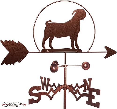 SWEN Products Hecho a mano Boer Goat Flat Post Mount Veleta Nuevo