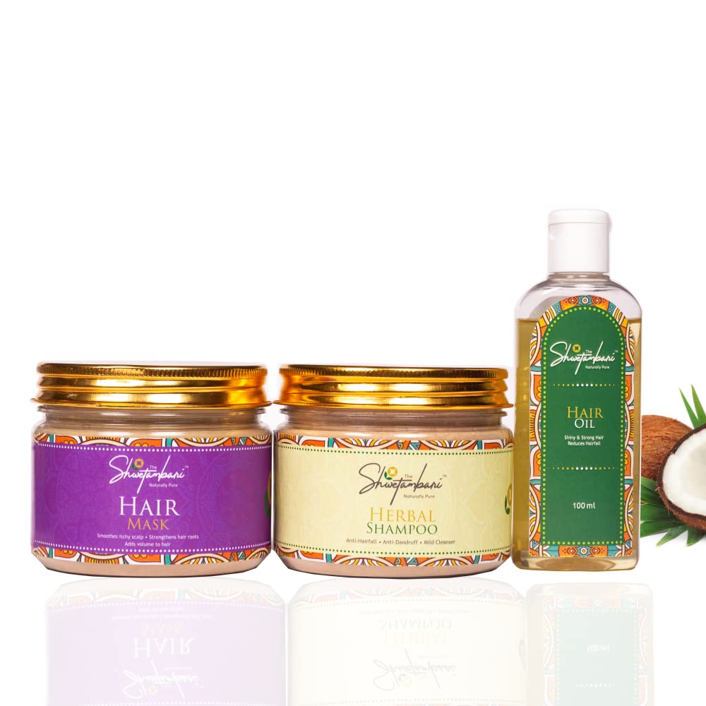 The Shwetambari Grey Hair control Combo | Anti greying hair kit | Boost hair growth | Natural care|