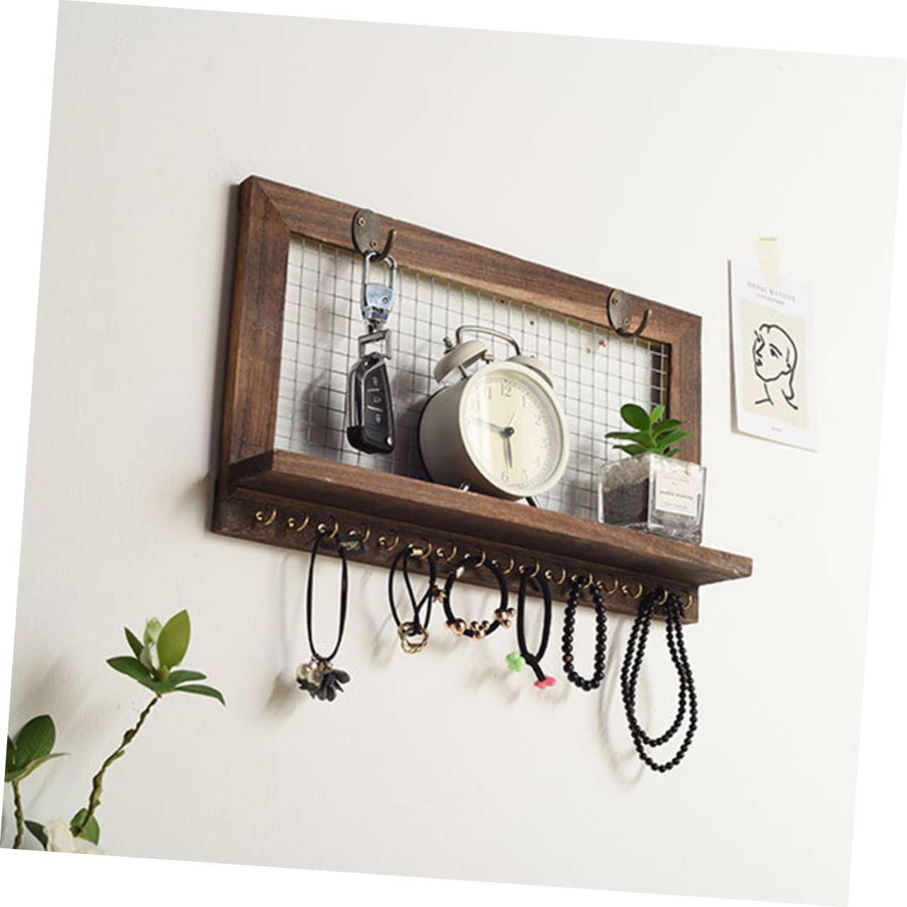 LABRIMP Appendichiavi da Parete Rustico in Legno e Metallo