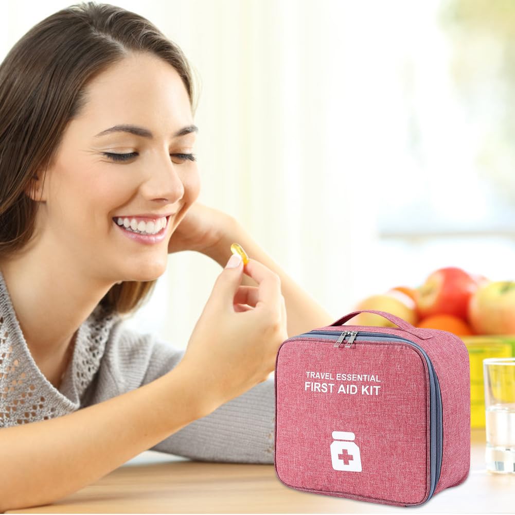 Borsa Pronto Soccorso Vuota First Aid Kit Pouch Kit di Pronto Soccorso da Viaggio Borsa per Medicinali da Viaggio per Casa, Esterno, Ufficio, Alpinismo, Campeggio