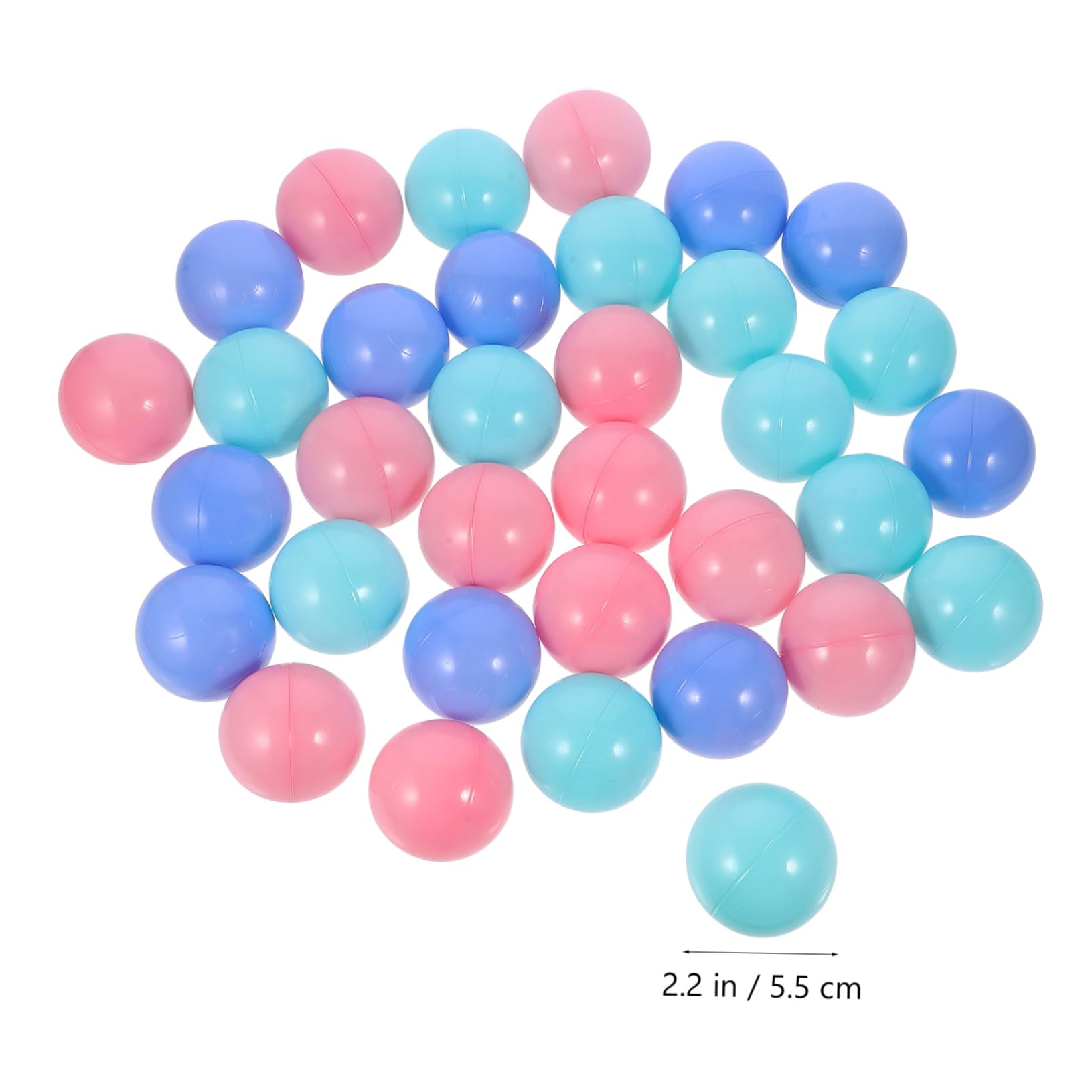 Abaodam 100 Bolas de Piscina de Plástico Coloridas para Niños Diseño Redondo, Duraderas y Estables, Ideales para Juegos de Rolling y Pits
