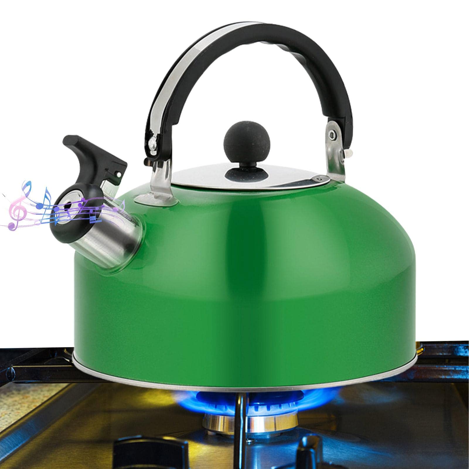 Bollitore A Fischio HGK 2.7L - Per Induzione E Gas, Con Manico Ergonomico, Acciaio Inox - Foto 3