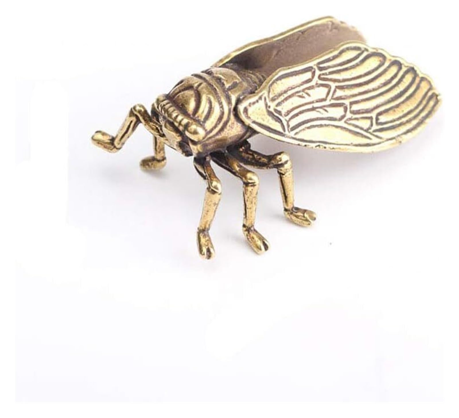 XCFTYRU Vintage Brass Statue， Cicada Figurines Home Decor Accessories Vintage Brass Animal Statue