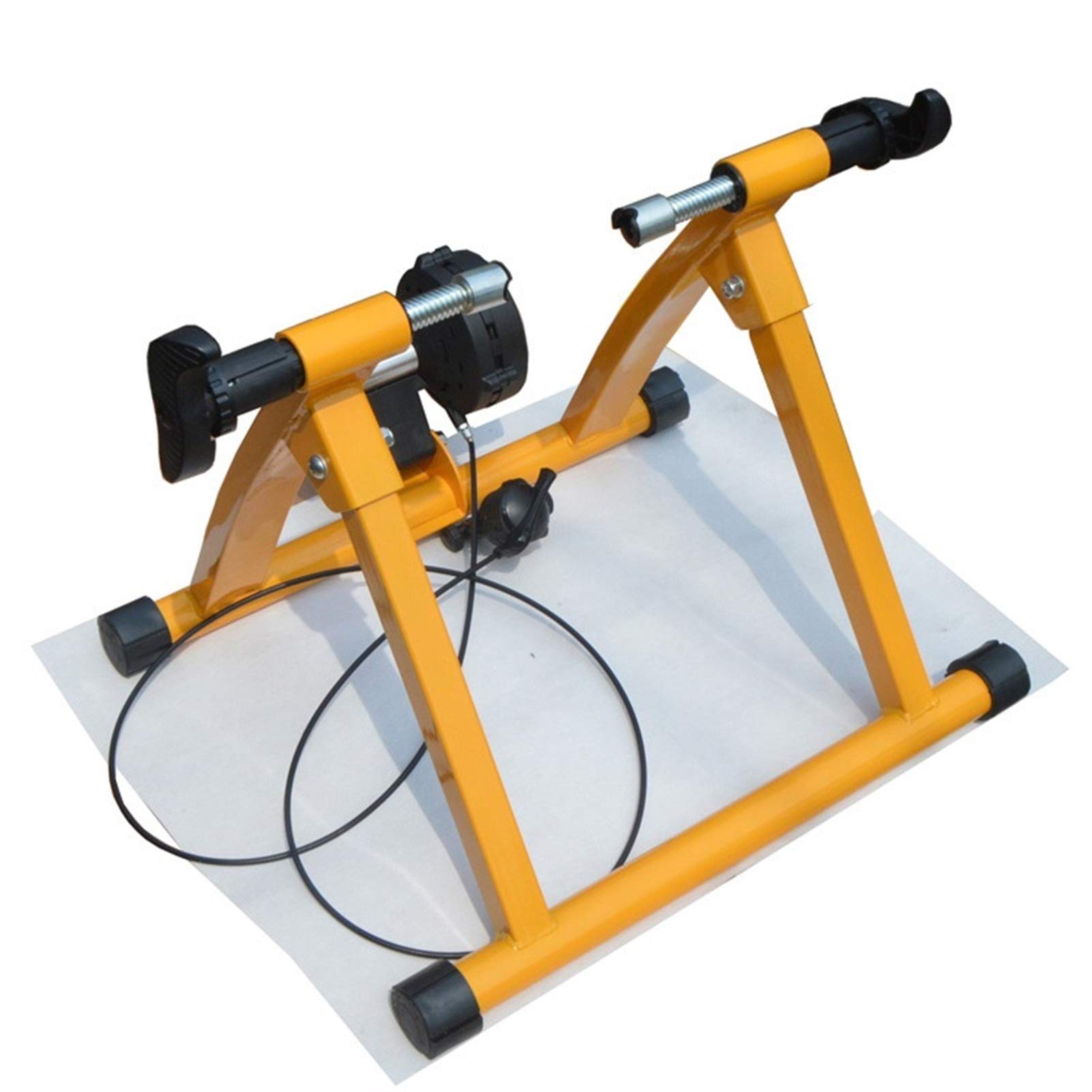 SePkus Fahrradtrainer-Ständer, robuster, Stabiler stationärer Fahrrad-Reitständer, unterstützt 300 Pfund Fahrradtrainer mit Schnellspanner-Radblock und 5-stufigem Widerstand