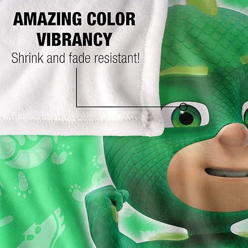 Miniatura 4 de PJ Masks - Manta para niños, 50 x 60 pulgadas, manta sedosa al tacto de Gekko