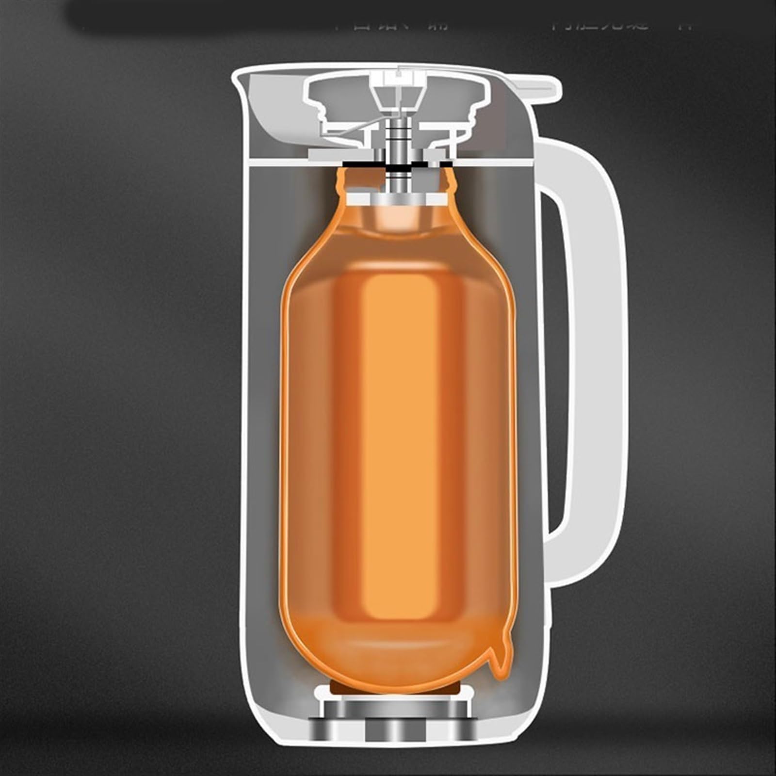 Ekspres do kawy, Wielofunkcyjny szklany termos o pojemności 1,6 l, wewnętrzny termos, dzbanek do kawy(Bianco)