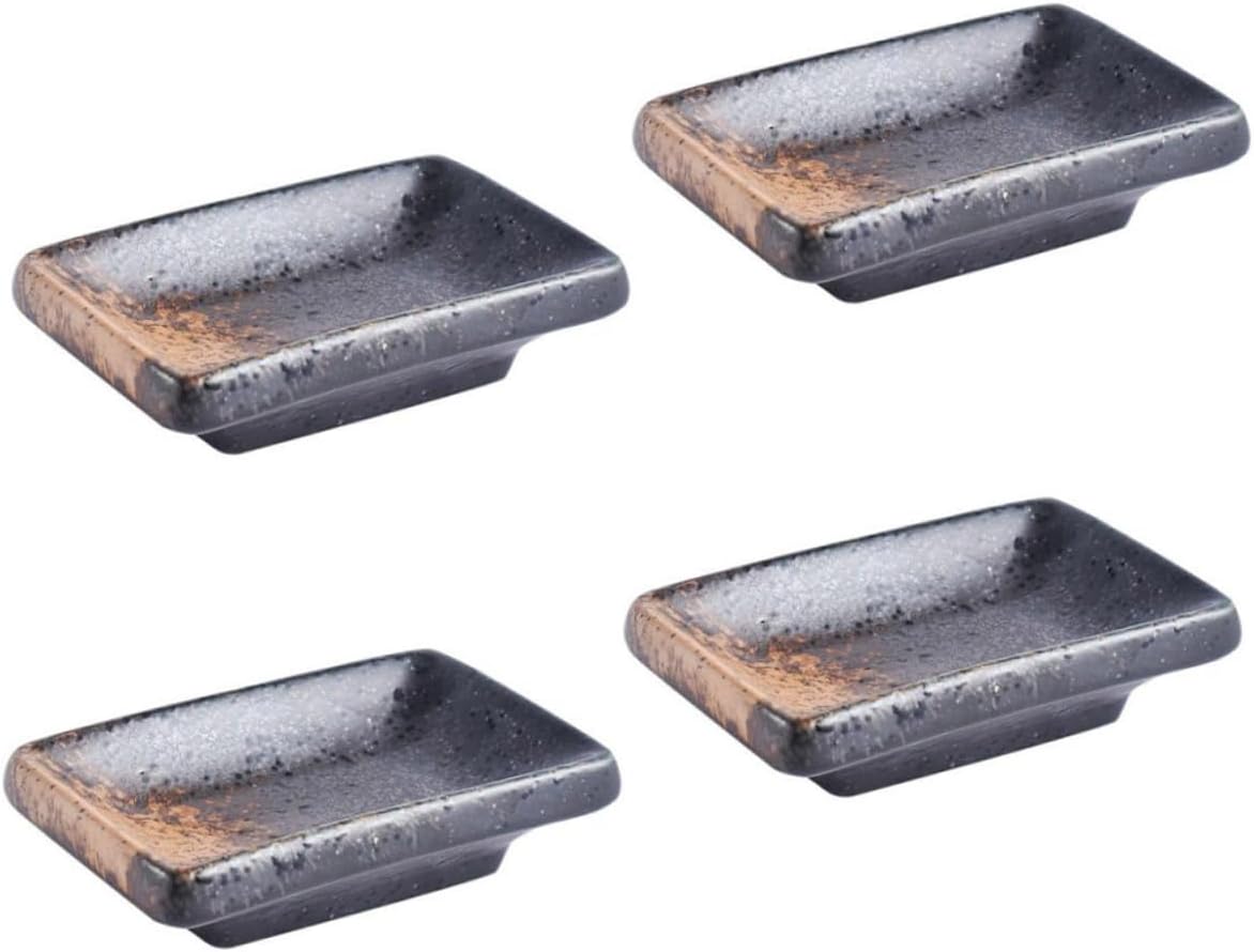 SOLUSTRE 4pcs Delling Dipping Bowls Japanese Sauce Dishes Plates for Sushi Side Dipping Sauces