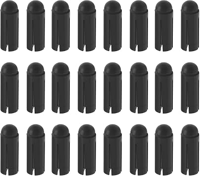 The Lord of the Tools 24Pcs 90 Degrees Dart Wing Protector Aluminium Alloy Dart Flight Protector Professional Competition Dart Accessories 3mmx8.5mm Black/Silver