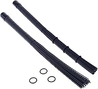 Vista 2 de Kit de cepillos de batería de nailon Cajon, tamaño estándar y ligero, 1 par retráctil de nailon con cómodas asas de goma para accesorios