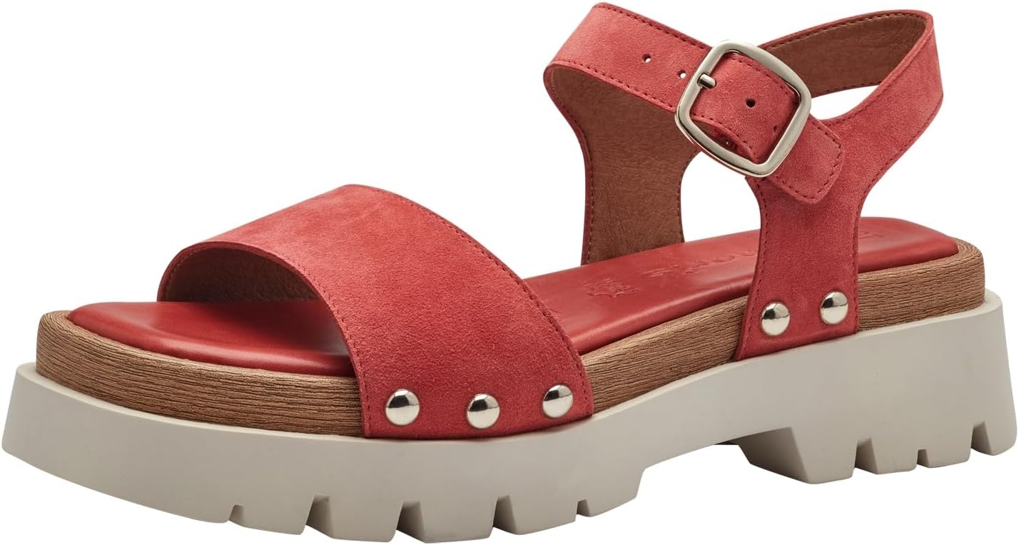Tamaris 1-28230-42 Damessandalen, wit leer., 38 EU