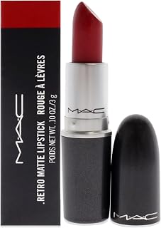 MAC Retro Matte Lipstick Ruby Woo - Iconic Vivid Blue-Red Matte, Long-Lasting High-Pigment Finish 0.10 oz