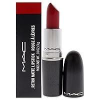Vista 1 de MAC Lápiz labial retro mate Ruby Woo, 1 unidad, multicolor, 0.10 onzas