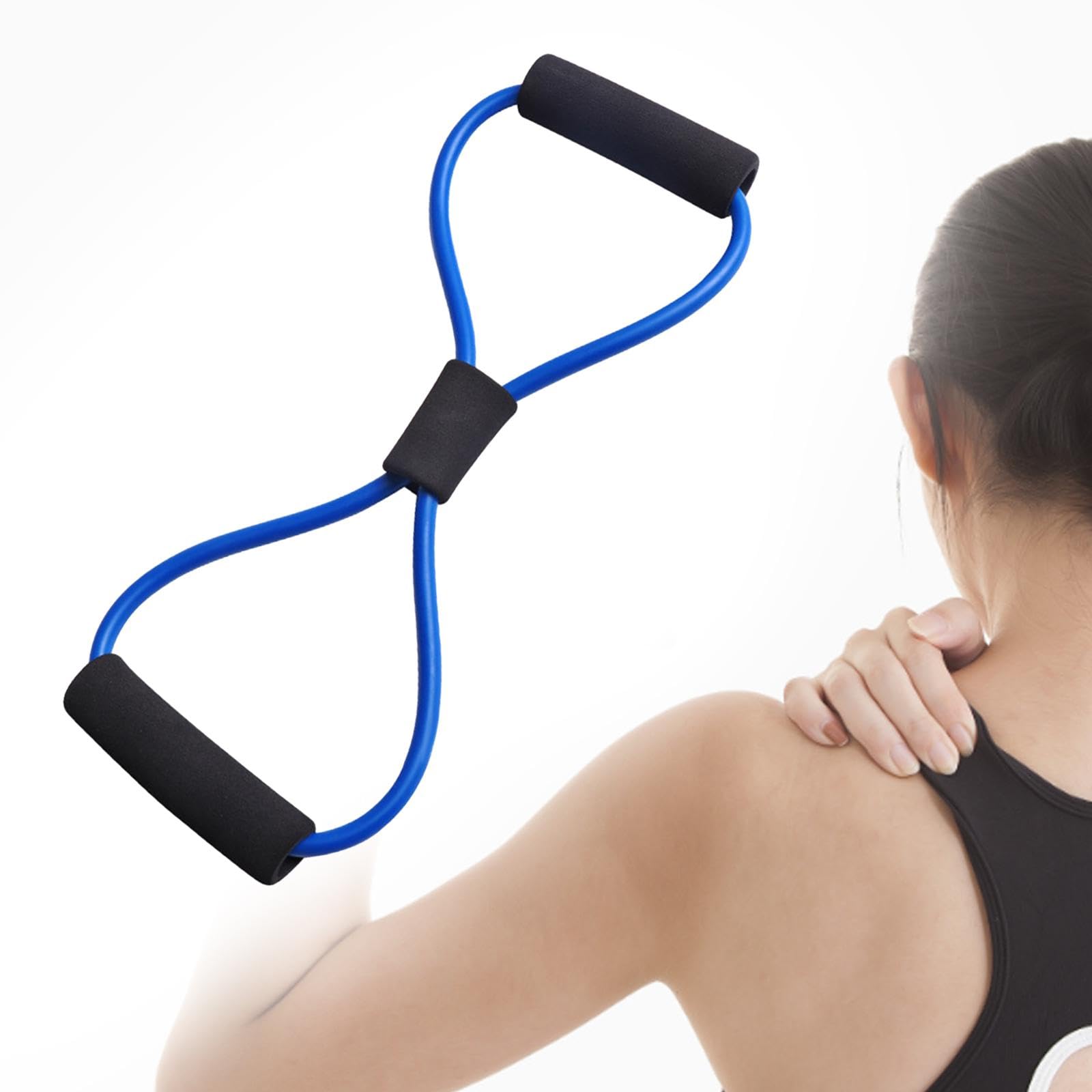 Figure 8 Lot De 2 Bandes De Tension En Silicone Avec Poignées Pour Femme/homme, Bande