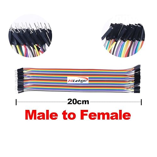 Miniatura 3 de HiLetgo 200 unidades5 x 40 cables de puente de tabla de pan Dupont macho a macho, macho a hembra, hembra a hembra, 0.100 in a 0.100 in, 0.100 in a