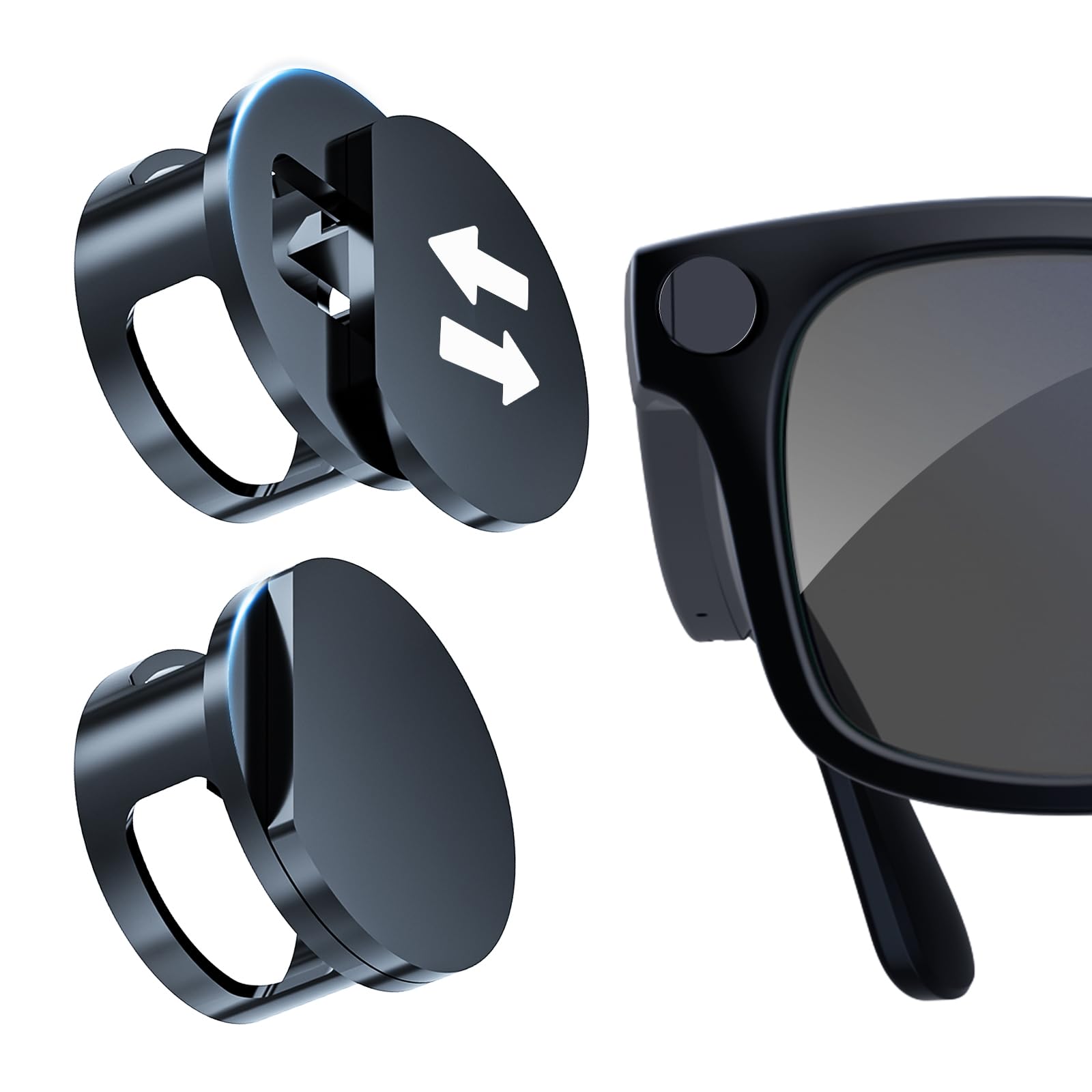 Photo 1 of 2Pack LED Light Blocker Cover for Ray Ban Meta Glasses Accessories,LED Flash Covers Blocking Compatible with Way-farer, Skyler,Headliner (&Gen 2) and Oakley Smart Glasses