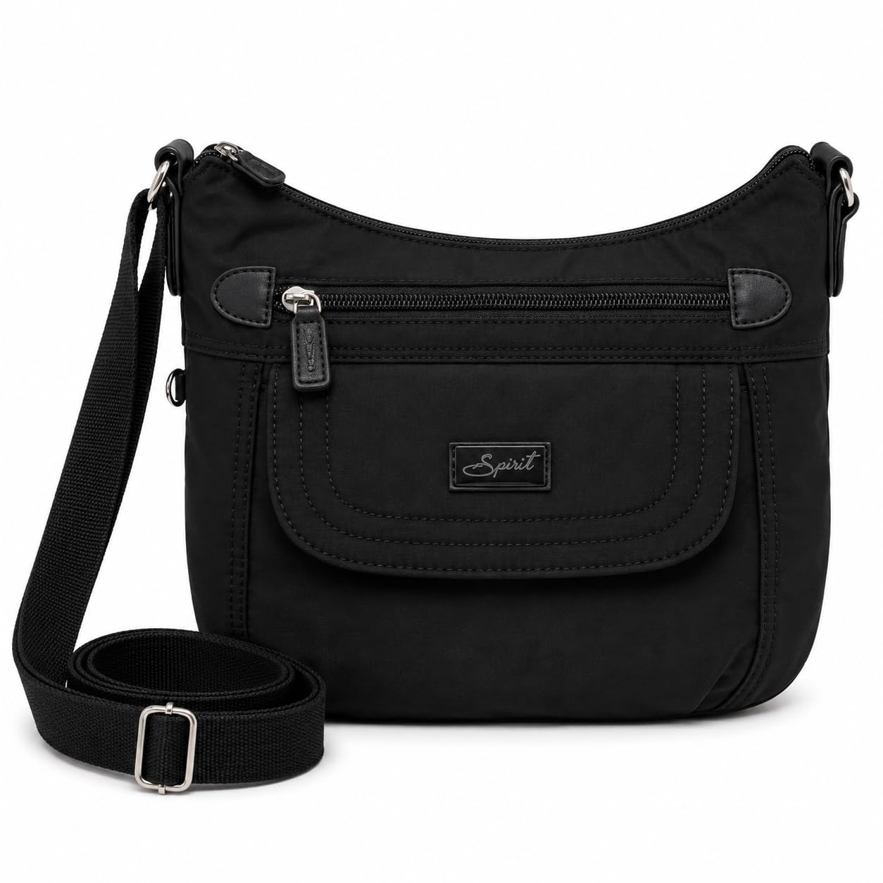 Spirit - Borsa a tracolla impermeabile in nylon - Borsa da viaggio leggera unisex con tasche multiple e tracolla regolabile