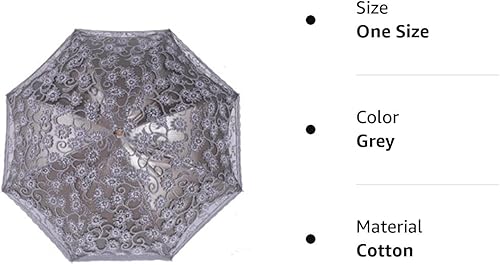 Miniatura 8 de Orgrimmar Sombrilla de encaje para mujer, protección UV, UPF 50+, ligera y portátil, plegable, color negro