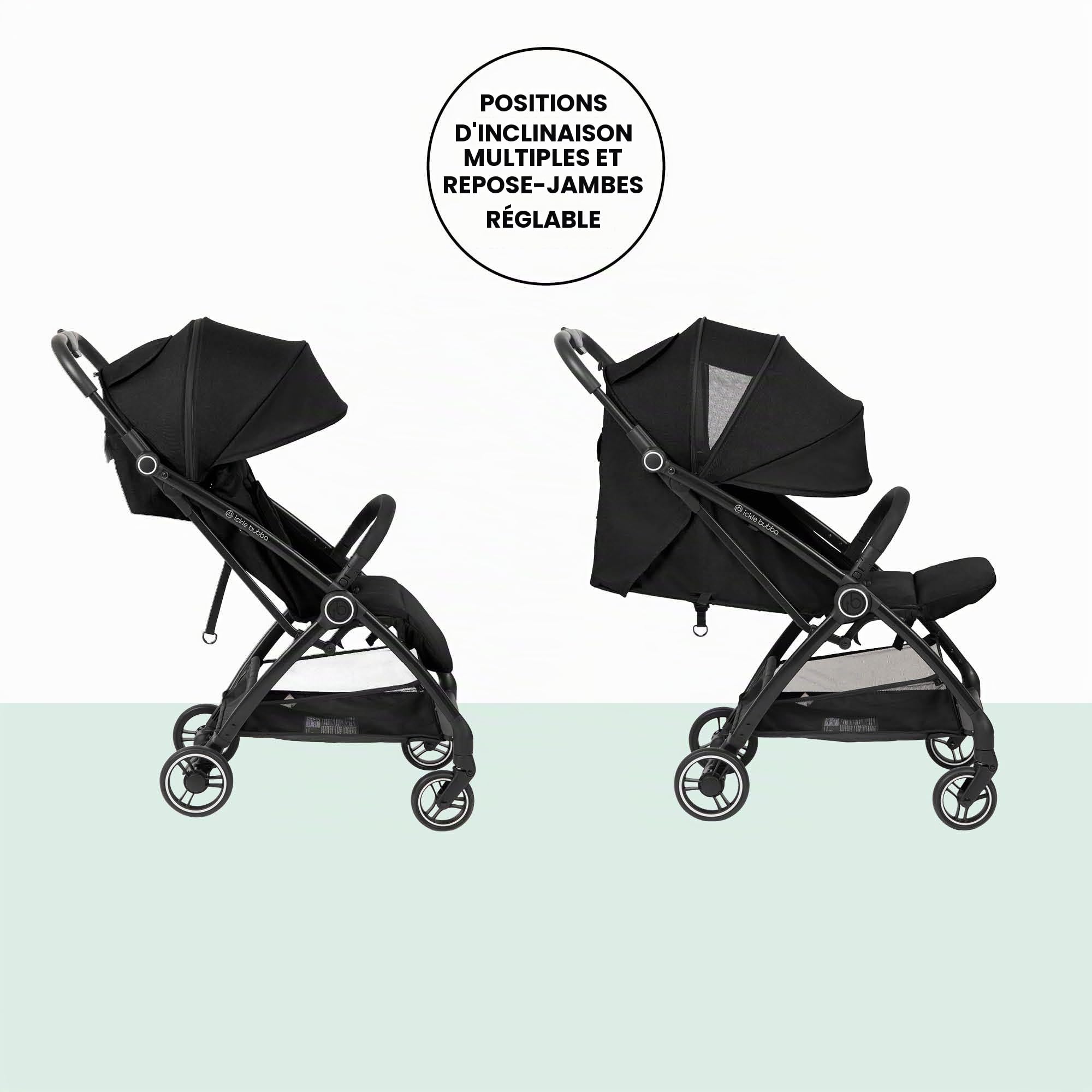 Ickle Bubba Poussette Max à pliage automatique - Noir