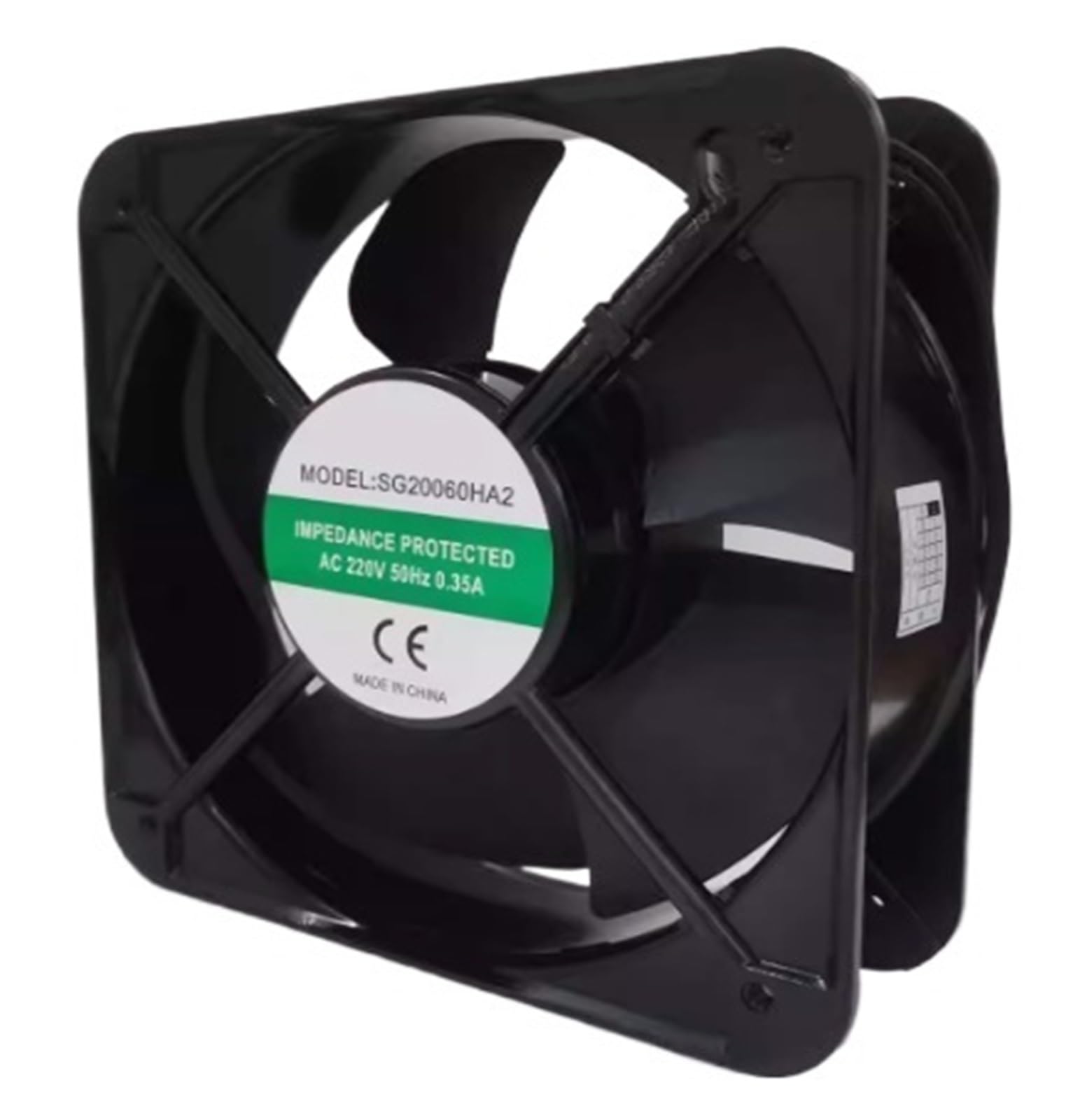 ZBWZXBDJ Fan SG20060HA2 AC 220V 20060 20CM 2 WIRE fan