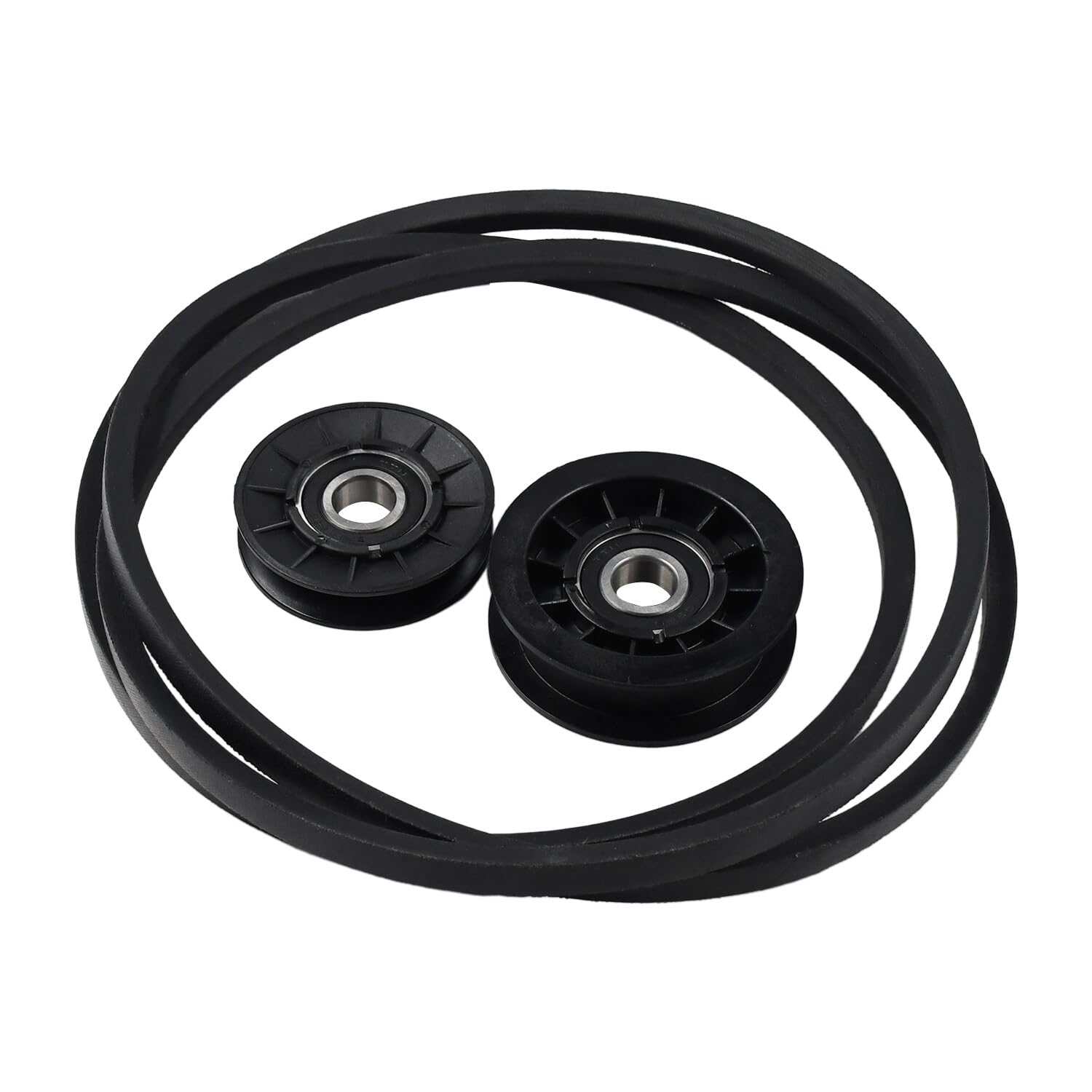 GX20006 GX20286 Poulie de renvoi avec kit de courroie d'entraînement compatible avec tracteur John Deere X110 X120 X140 LA115 L125 LA135 LA145 LA155 D130 D140 D150 D160 L100 130 l. 107 L111