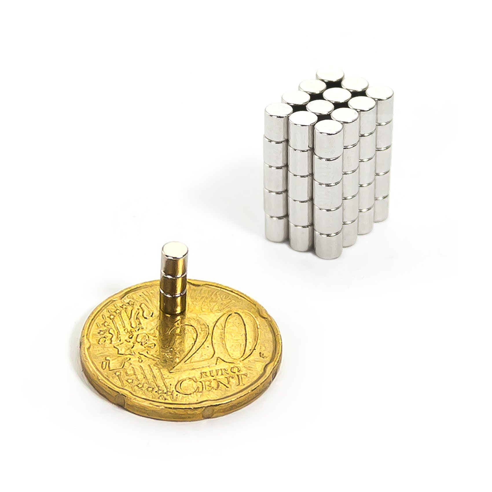 Oblique-Unique 10 Mini Imanes, Ultrastark – 4 X 8 Mm – Neodimio – El Original